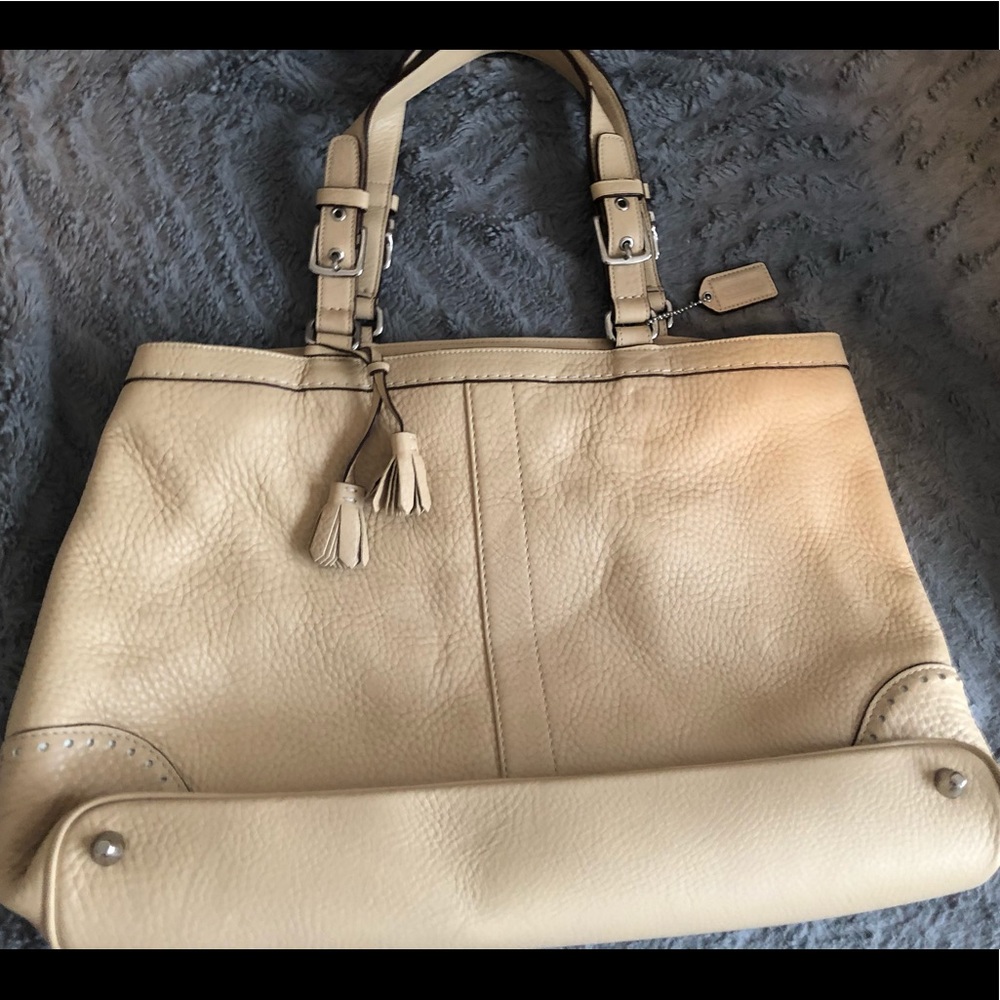Coach Briefcase Bag in Tan